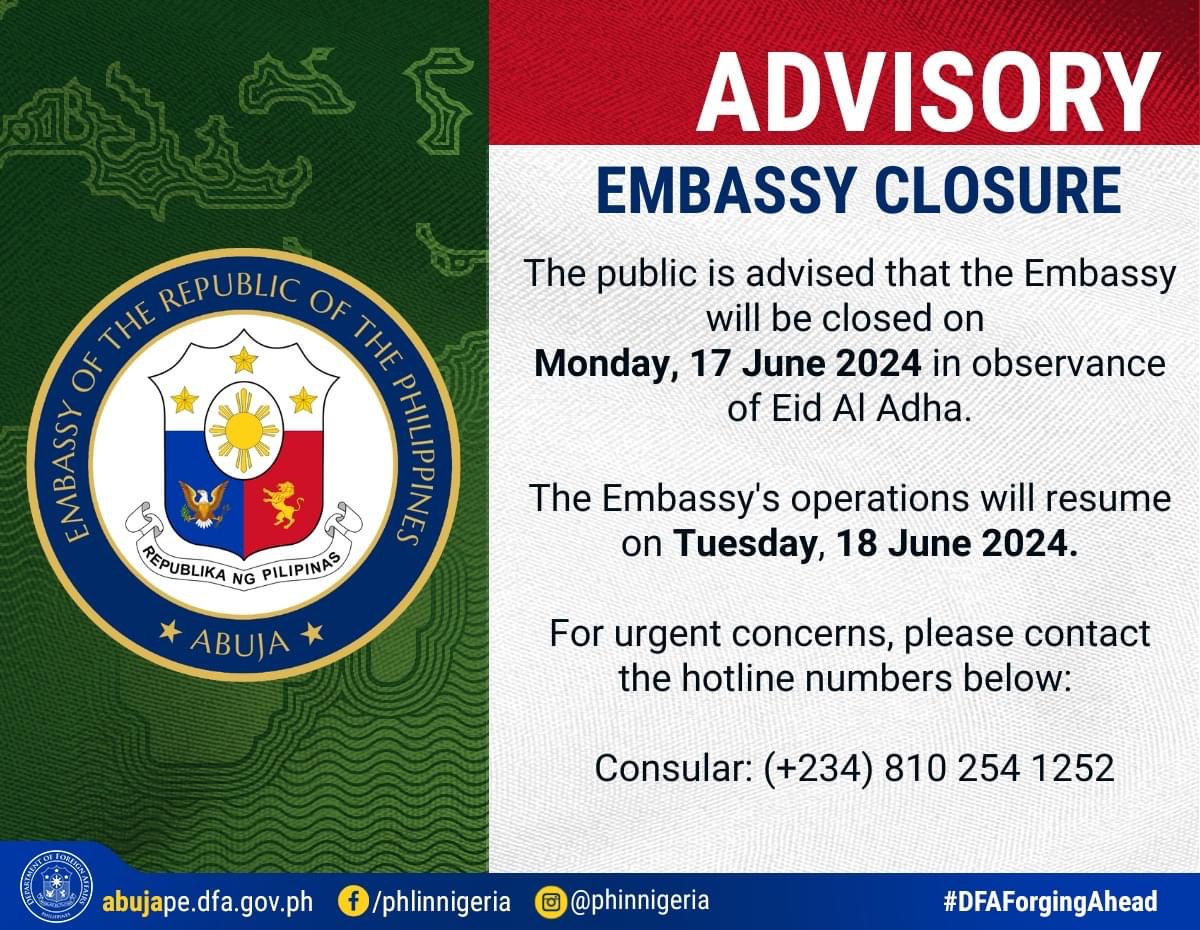 Notice of Closure 17 June